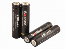 Soshine 10440 LiFe PO4 Rechargeable 3.2V 280mAh  Battery - 4-Pack